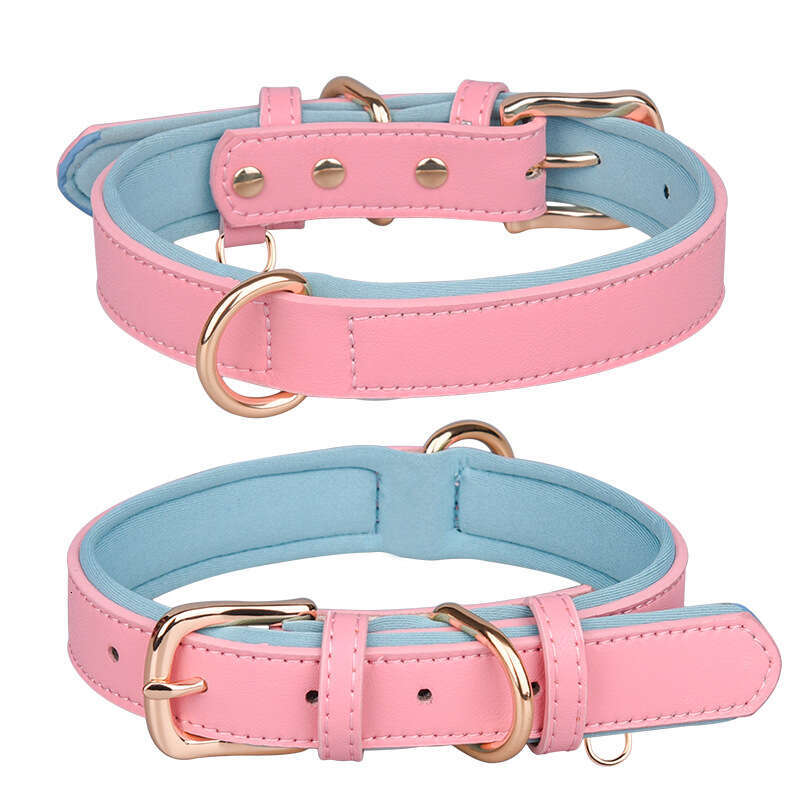 High Quality Custom Adjustable Leather Pet Accessories Small Size Waterproof Dog Collar Necklace Cats Direct Factory Wholesale