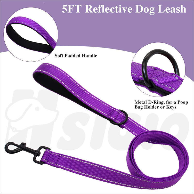 Wholesale Manufacturer Nylon Reflective Martingale Dog Collar and Leash Set with Quick Release Buckle