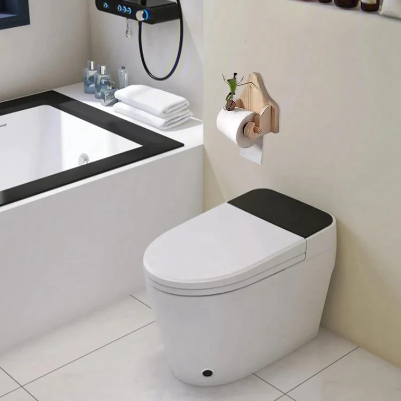Creative Frog Bike Toilet Paper Stand Interesting Wall Mounted Frog Roll Paper Stand 240929
