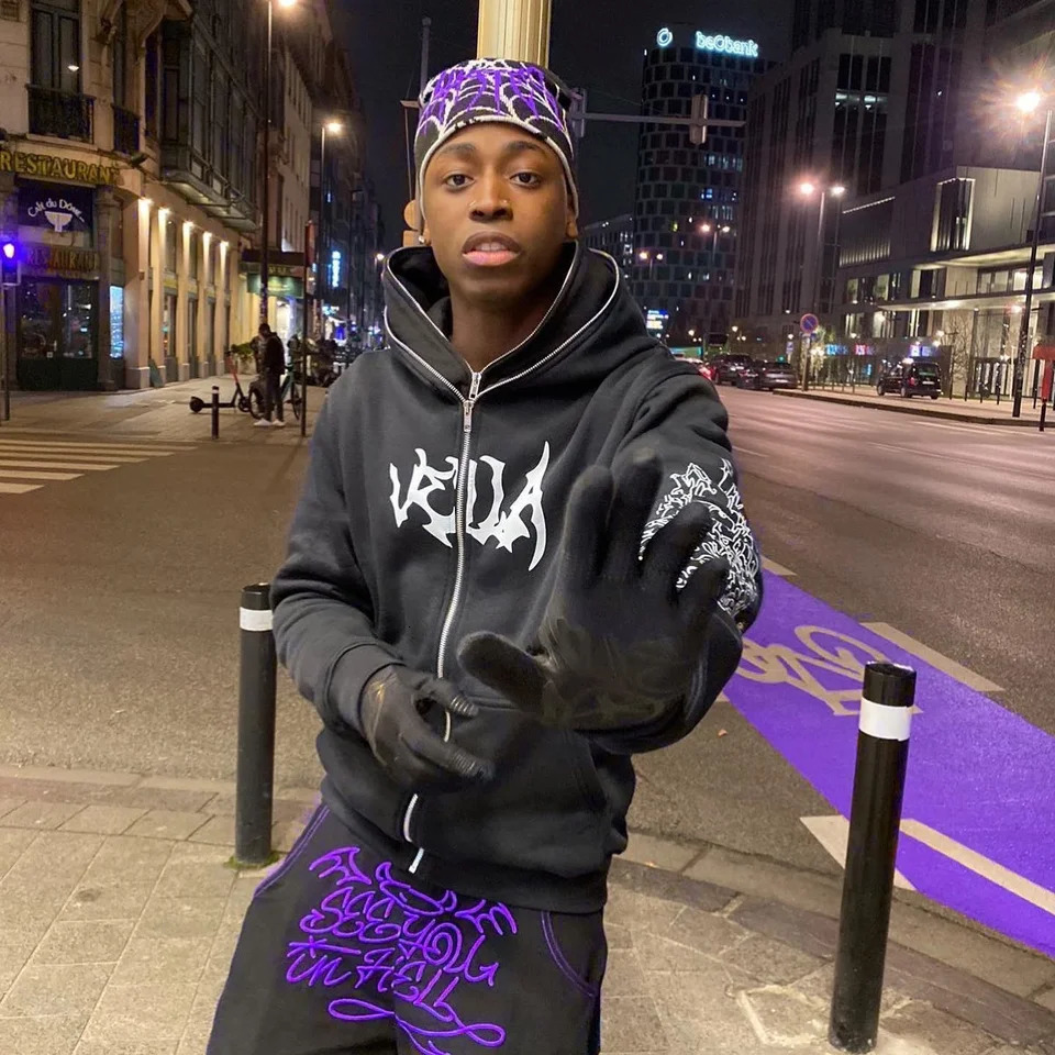 Y2K Fashion Letter Printed Loose Sweatshirt for Womens Street Retro Pop Hip Hop Gothic Casual Sweatshirt 240927