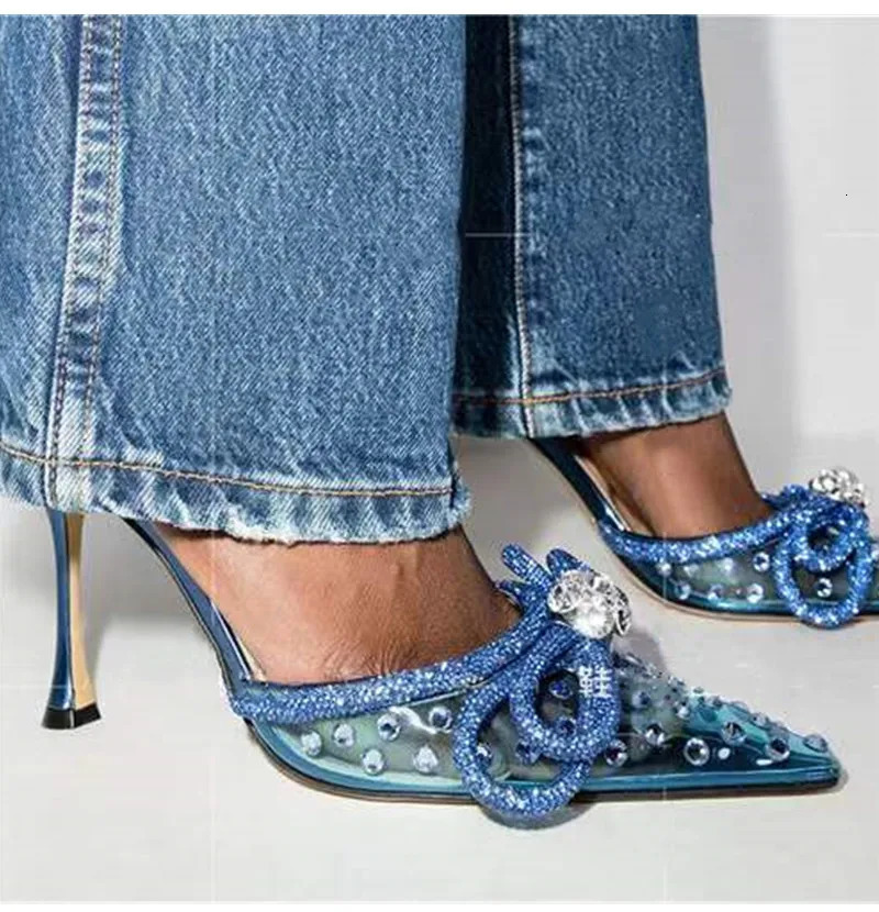 Crystal Bow Sequin Ankle Strap High Heels, Sexy Summer Sandals for Women, 2024 Wedding & Party Shoes