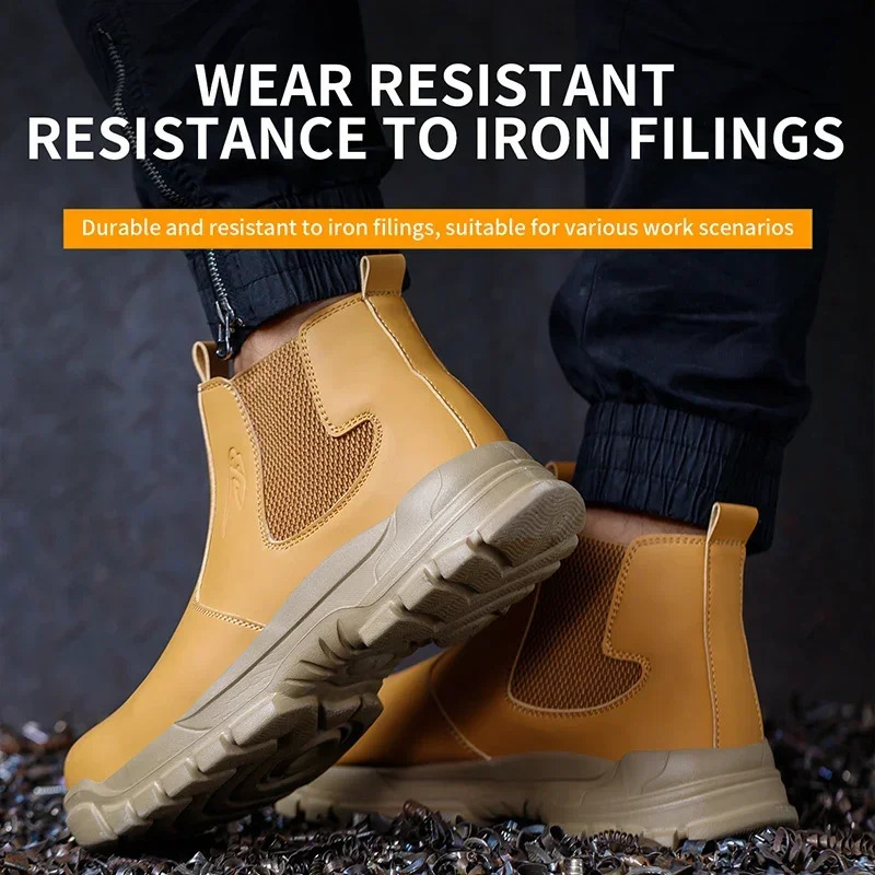 Waterproof Safety Wrok Boots For New Men Steel Toe Cap Lightweight Indestructible Industry PunctureProof Footwear 240924