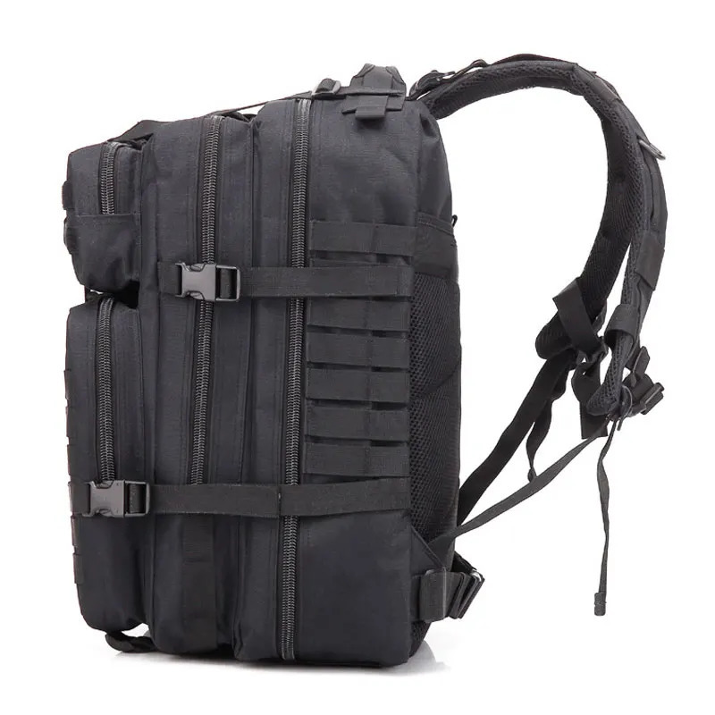 Tactical backpack 3-day attack bag Molle bag 45L large outdoor waterproof hiking 600D Rucksack 241008