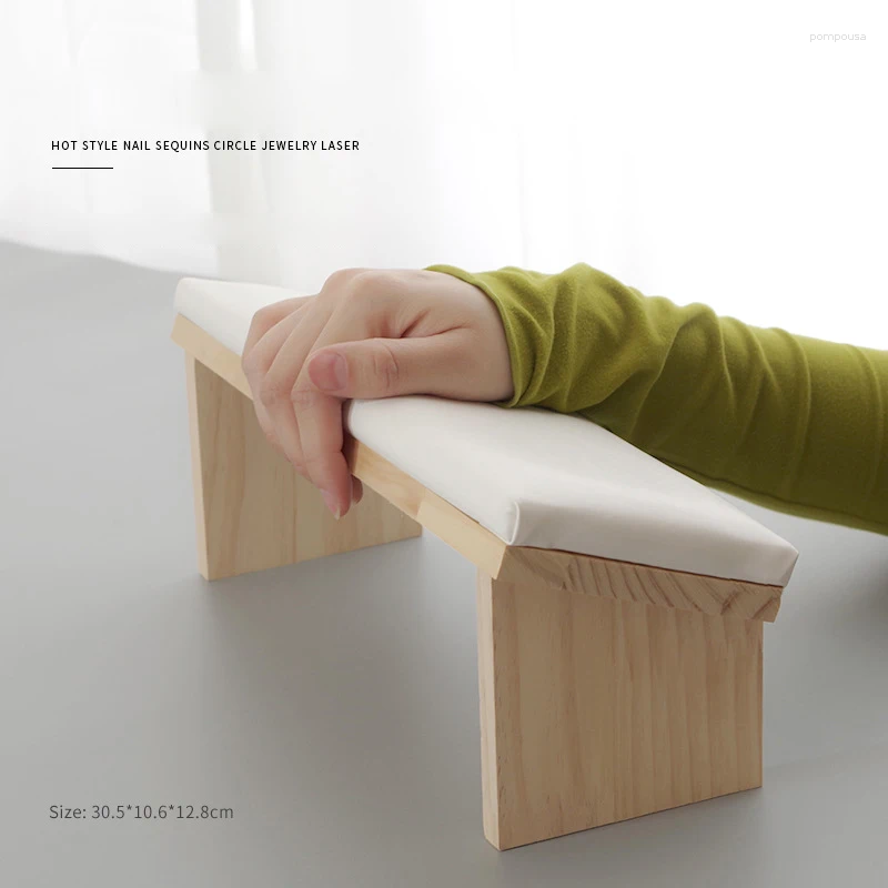 Nail Dryers Wooden Slng Surface Art Hand Pillow Cushion Armrests Stand For Salon Technician