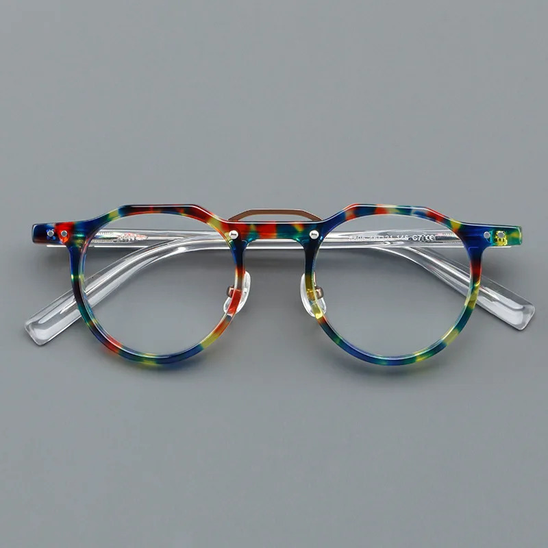 Board Glasses Retro Frame Japanese Glasses 5805 Flat Lens Can Be Paired 240926