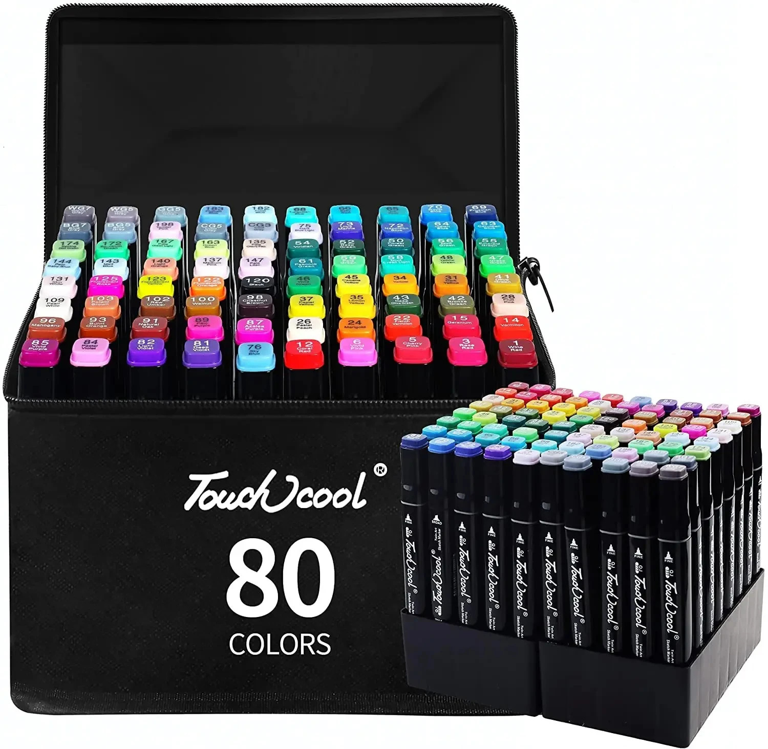 24-80 color double headed oil art marker pen set used for drawing sketch markers based on oil tips graffiti comics school art supplies 240929