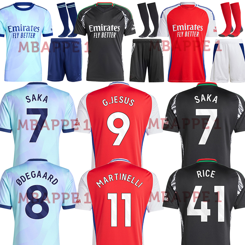 2024 RICE HAVERTZ SAKA MARTINELLI shirt soccer jerseys Arsenall jersey 24 25 WHITE SALIBA G.JESUS JORGINHO ODEGAARD TIERNEY football kit ARsen