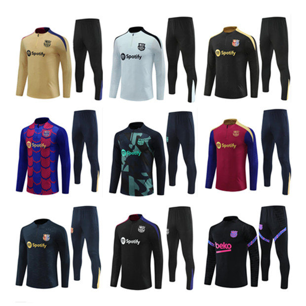24 25 PEDRI Tracksuits soccer training suit BarcelonaES LAMINE YAMAL 19 Half Zip LEWANDOWSKI men and kids SET tracksuit outfit training outfit