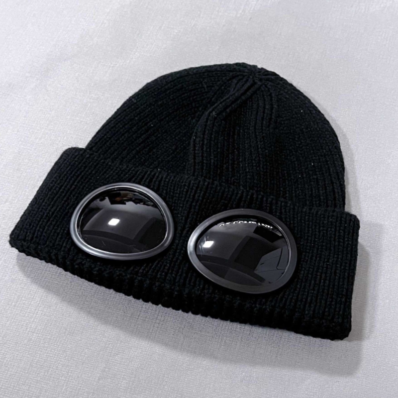 Designer beanie winter hat bonnet soft skull cap two Lens Glasses Goggles Beanies Men Knitted Hats Outdoor Women Unisex Beanies