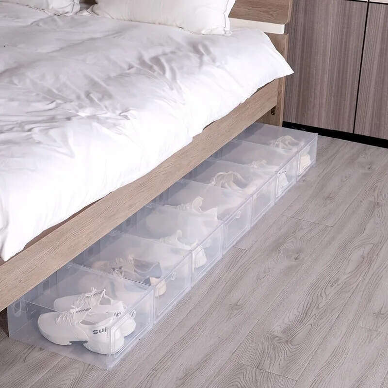 Fold Rac Storage Holders 6Pcsset Plastic Shoes Case Thickened Transparent Drawer Shoe Boxes Stackable Box Organizer Shoebox 230703 box