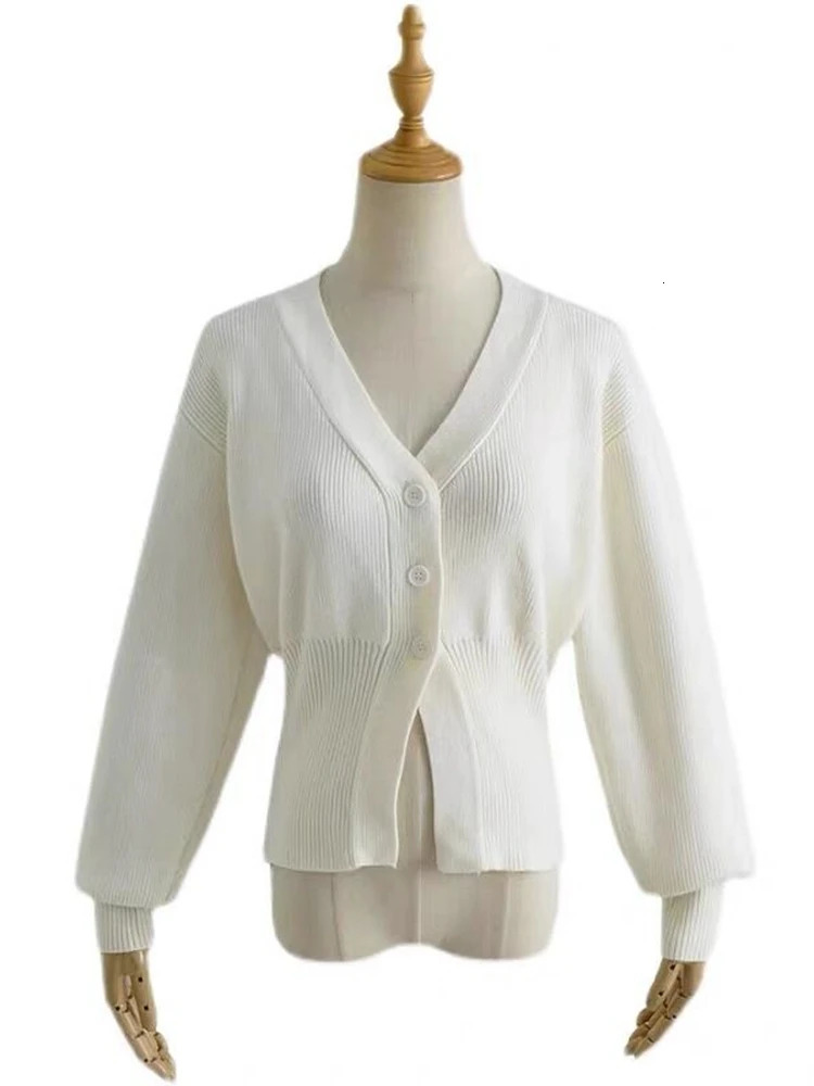 Autumn Sweater Cardigan Coat Women Korean Fashion Casual Elegant Long Sleeve Knitted Tops Knitwear Outwear Pull Femme 240924