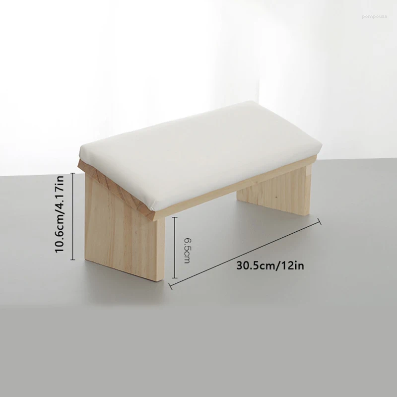 Nail Dryers Wooden Slng Surface Art Hand Pillow Cushion Armrests Stand For Salon Technician
