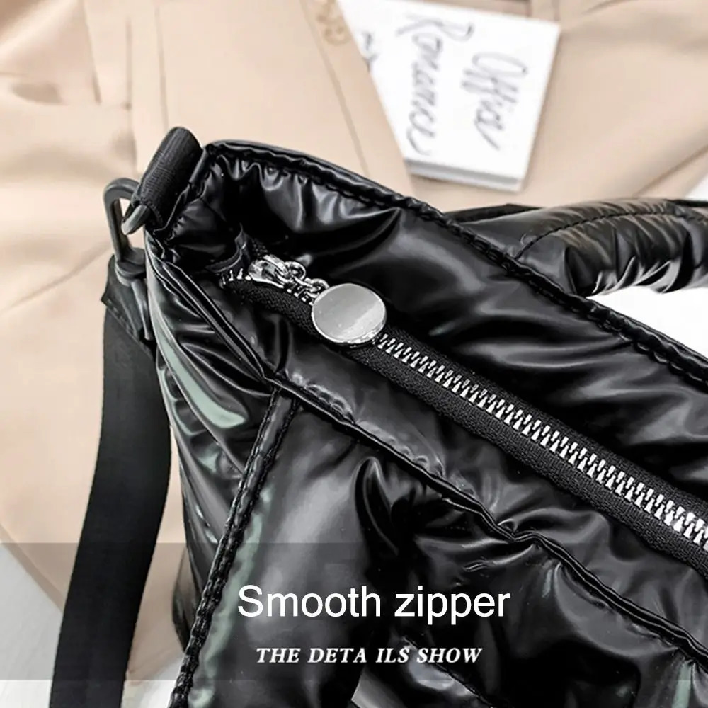 Lightweight down cotton pad shoulder bag inflatable handbag for womens bedding inflatable handbag ww 241008