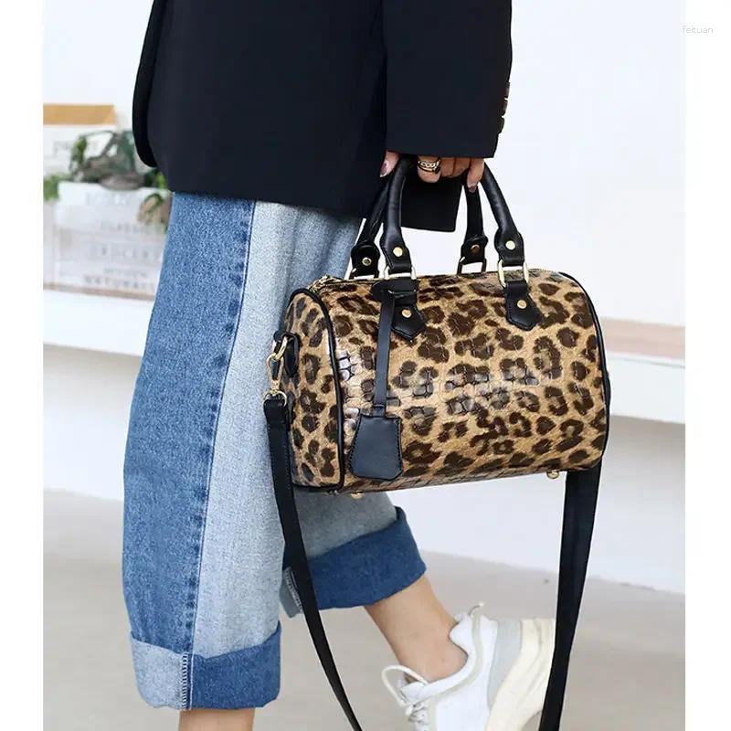 Shoulder Bags Fashion Leopard Women Handbags European Design Patent Leather Ladies Female Girl Crossbody Bag 764b