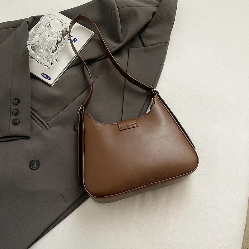 PU synthetic suede stitched fashionable shoulder bag solid color sewing thread zipper buckle cross body bag selling womens bag 240930