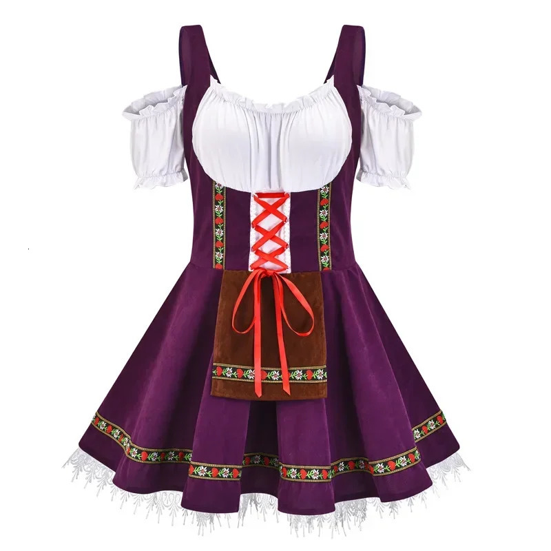 Bavarian Oktoberfest Womens Clothing German Oktoberfest Female Waiter Costume Role Playing Carnival Halloween Fancy Party Dress 240929