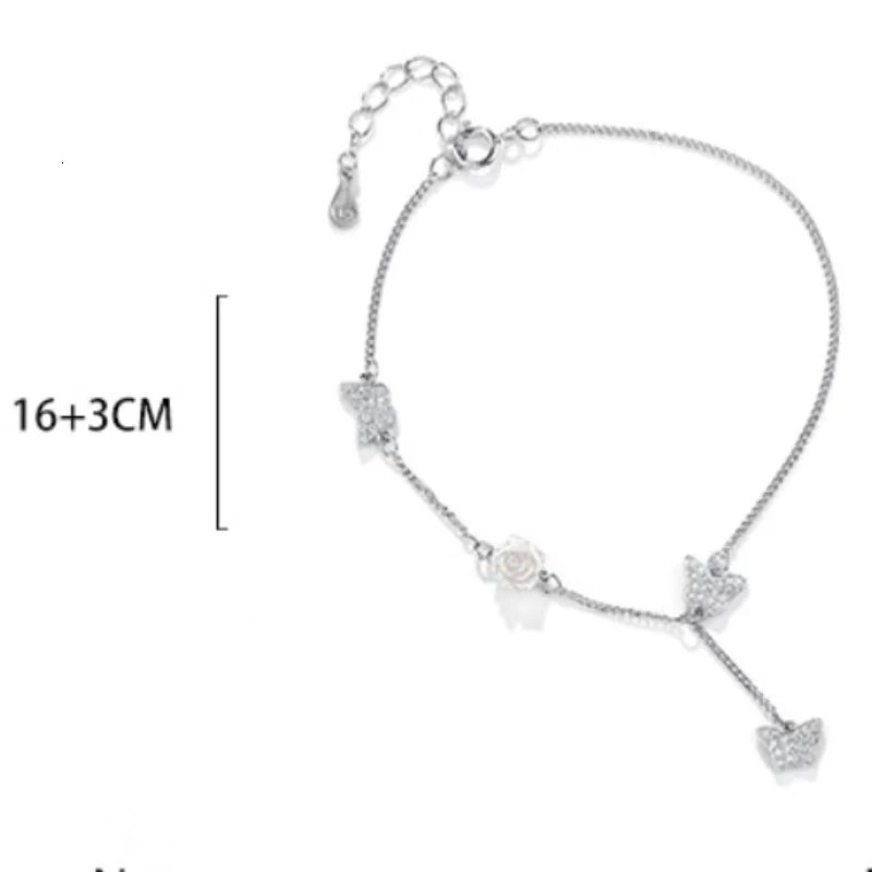 925 sterling silver solid color love asymmetric chain butterfly necklace womens sweet temperature party jewelry stamp gift 240925