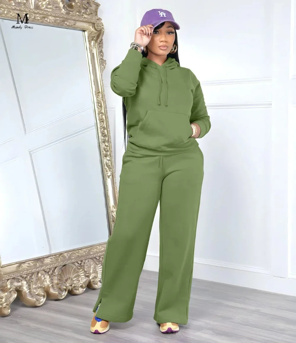 Activewear Women Fleece Tracksuit Hoodies Sweatpants Casual Sport Outfits Autumn Winter Sweatsuit 2 Two Piece Sets 240930