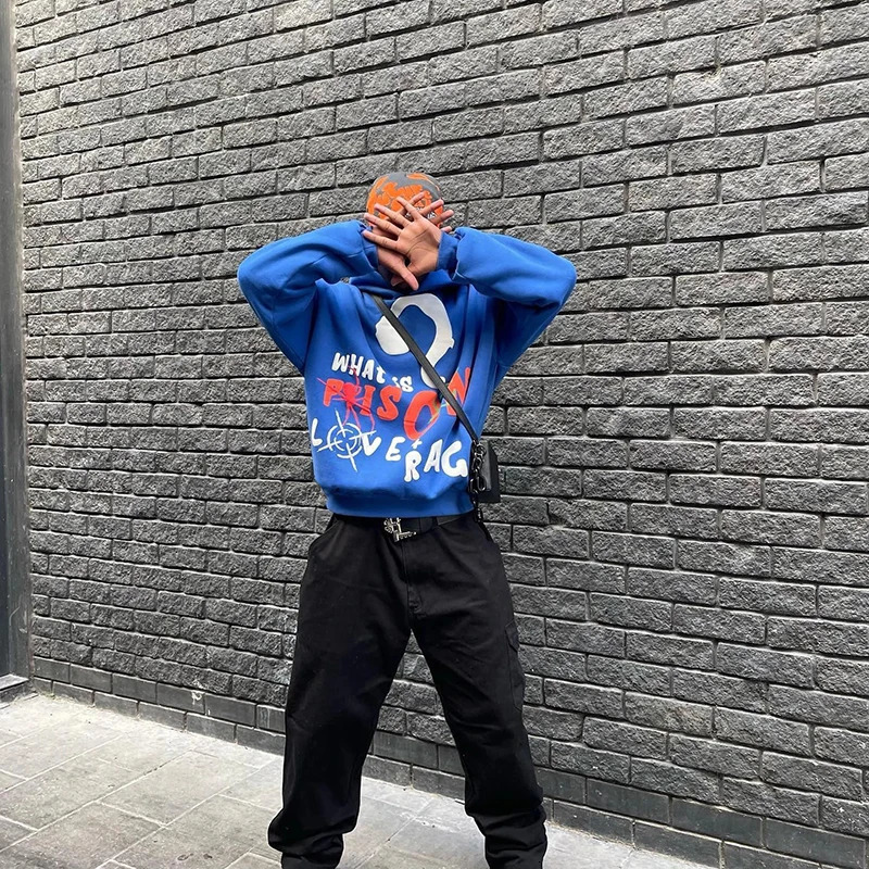 American Retro Hoodie Womens High Street Harajuku Retro Hip Hop Zipper Hoodie Loose Mens Sportswear Hoodie Y2K Hoodie 240927