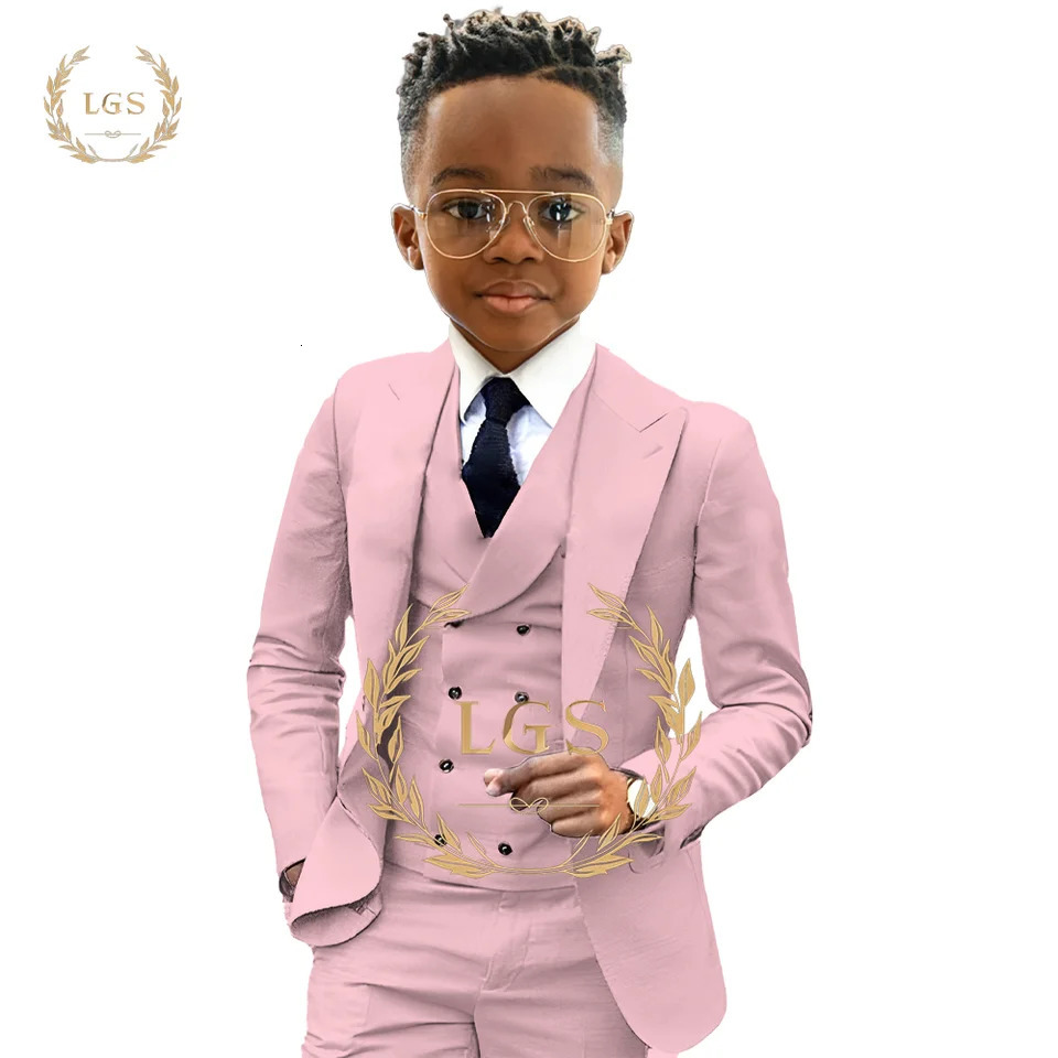 Boys aged 2-16 3-piece set of coat mens clothing and vest tailcoat wedding party event childrens customized set 240925
