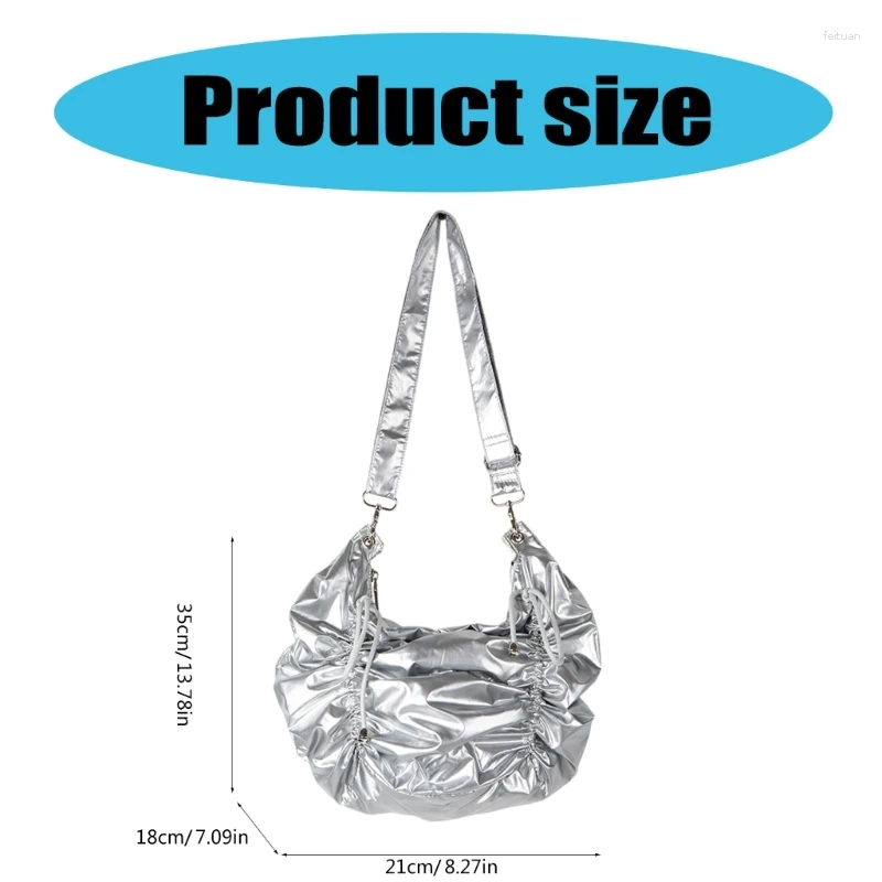 Shoulder Bags Sophisticated Large Bag Nylon Pleated Crossbdoy Pursfor Everyday Use 2934 4