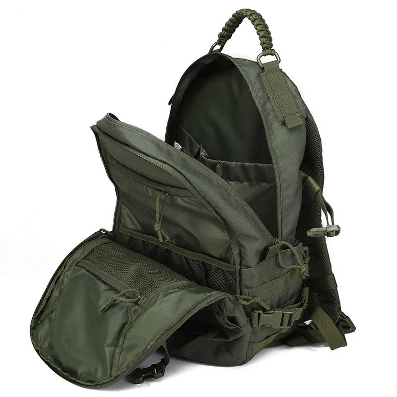 Mens Military Tactical Backpack Outdoor Waterproof Camping Hunting Hiking Sports Bag Soft Back Large Capacity Military Molle Rucksack ww 241008