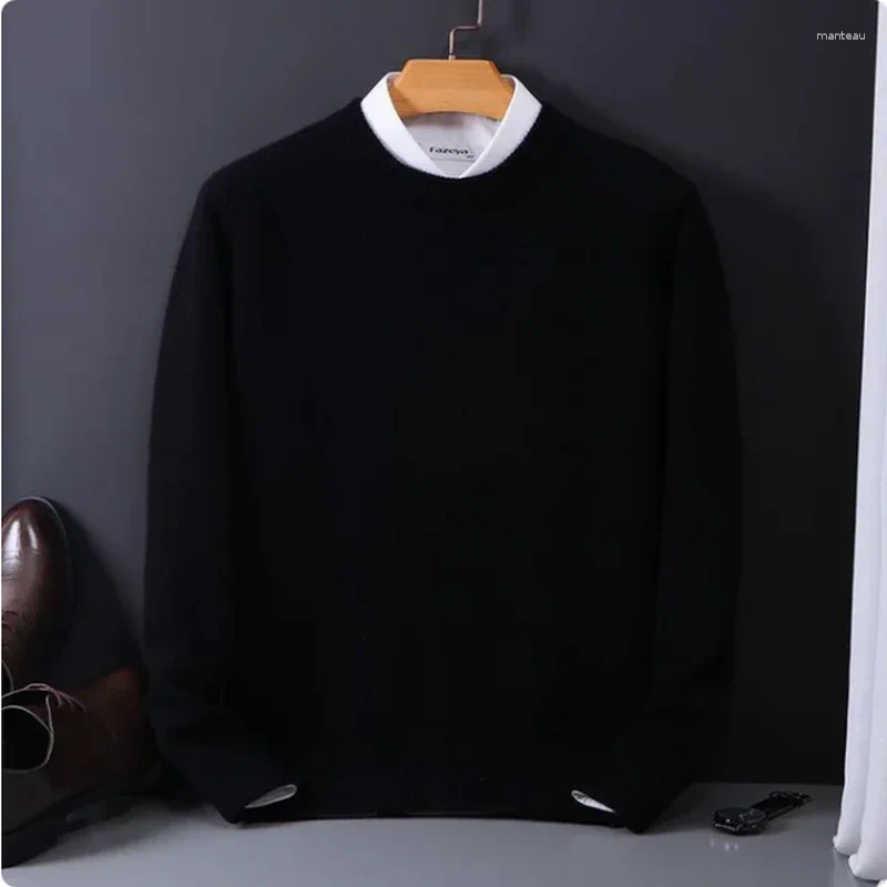 Men's Sweaters 2024 Cashmere Sweater O-neck Pullovers Loose Oversized M-3XL Knitted Bottom Shirt Autumn Winter Korean Casual Men Top