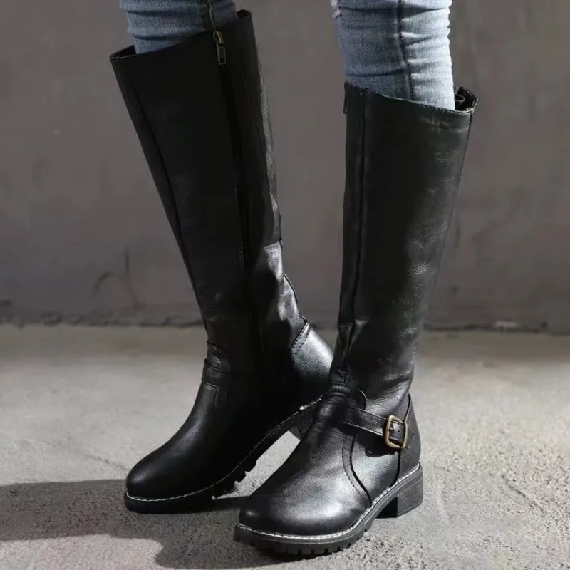 Winter Boots Fashionable Comfortable Waterproof Classic Solid Color Long Boots for Women Over the Knee Boots Botas De Mujer 240930