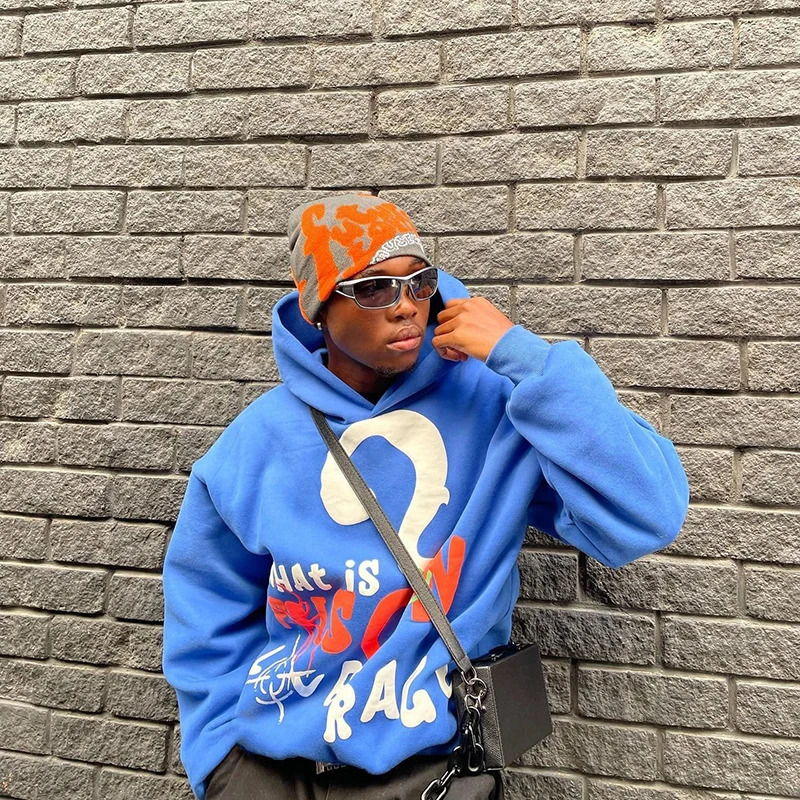 American Retro Hoodie Womens High Street Harajuku Retro Hip Hop Zipper Hoodie Loose Mens Sportswear Hoodie Y2K Hoodie 240927