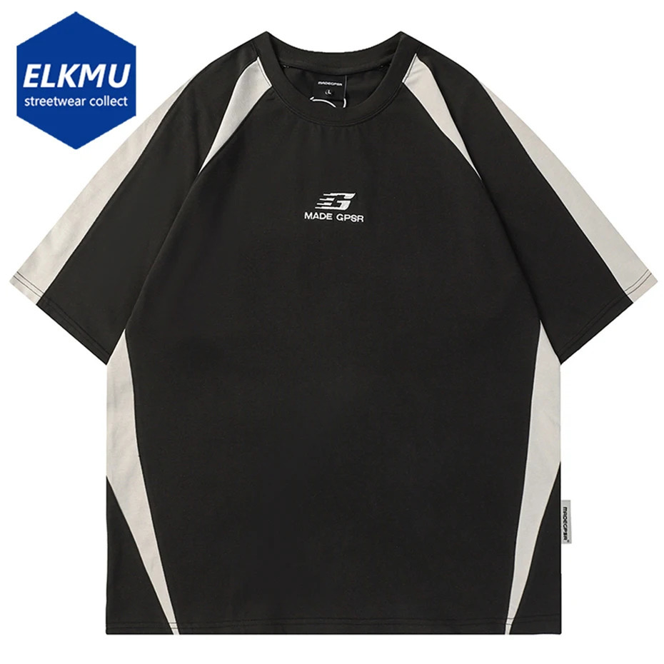 Mens Hip Hop Super Large T-shirt Street Clothing Harajuku Black Loose T-shirt Y2K American T-shirt Top Mens 240930