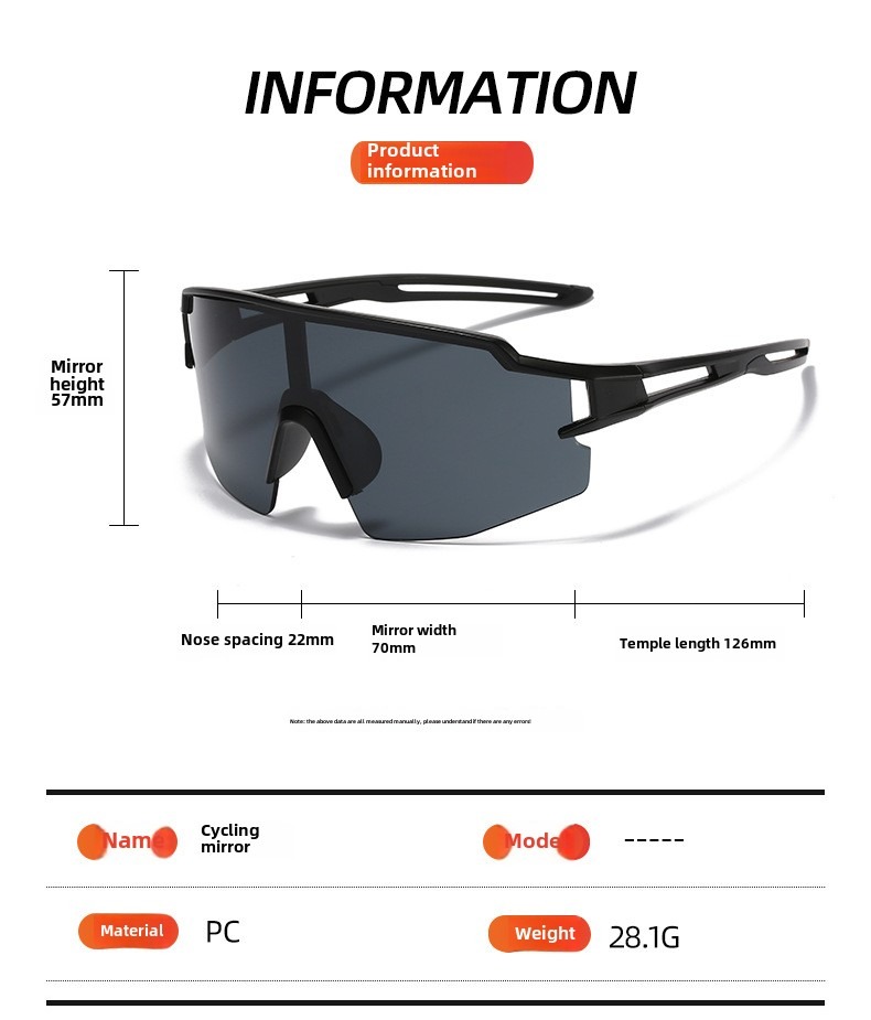 UV Resistant Unisex Sport Sunglasses - Durable & Stylish Eye Wear for Cycling Enthusiasts