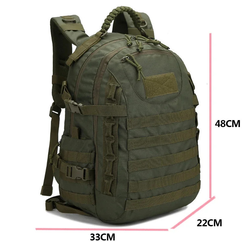 Mens Military Tactical Backpack Outdoor Waterproof Camping Hunting Hiking Sports Bag Soft Back Large Capacity Military Molle Rucksack ww 241008
