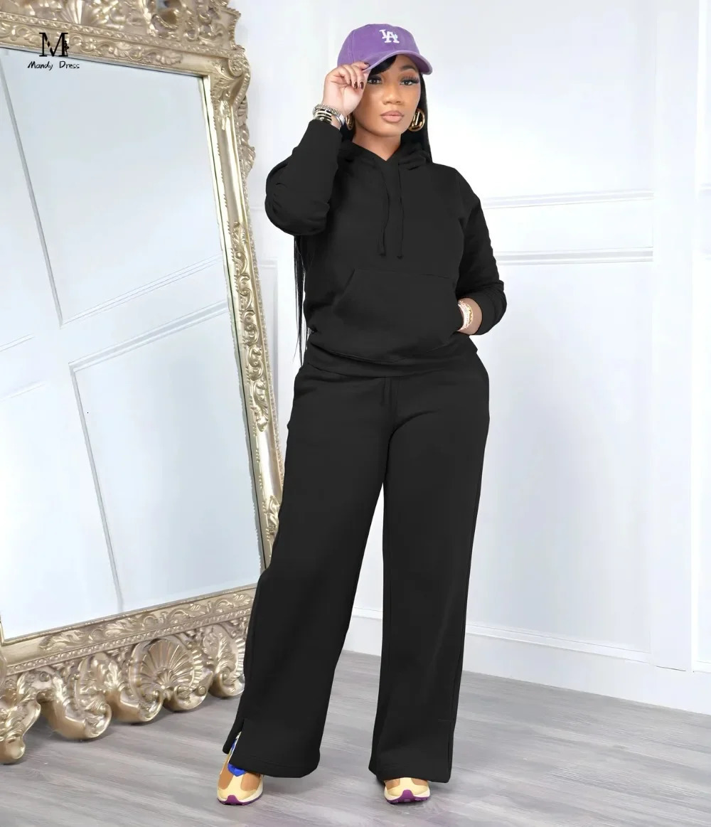 Activewear Women Fleece Tracksuit Hoodies Sweatpants Casual Sport Outfits Autumn Winter Sweatsuit 2 Two Piece Sets 240930