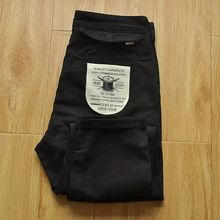 mens cargo pants American retro heavy-duty workwear pants mens loose straight leg pants casual mens 240921