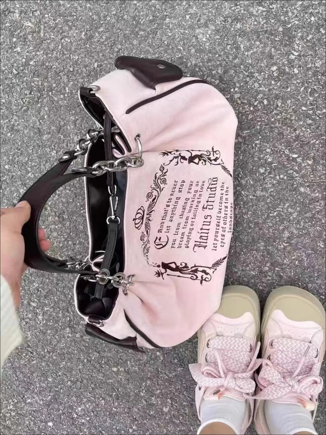 JIAERDI Retro Letter Y2k Handbag Womens Gothic Large Capacity Casual Cross body Bag Wallet Womens Harajuku Aesthetic Handbag 240930