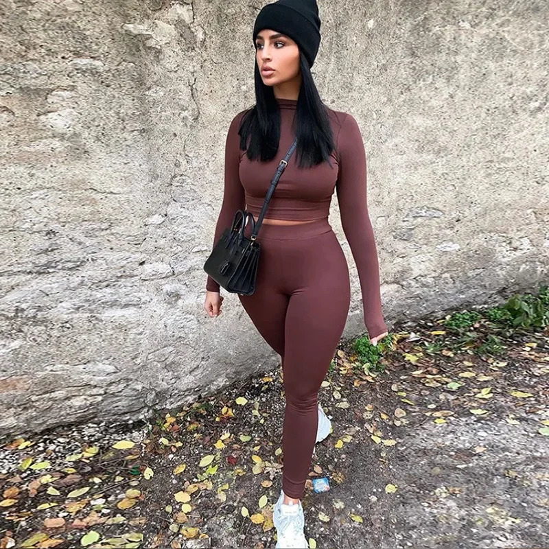 Crossborder Arrival Womens Casual 2piece Set Slimming Long Sleeve Denim Coat Smooths Your Silhouette Sports Suit 240927