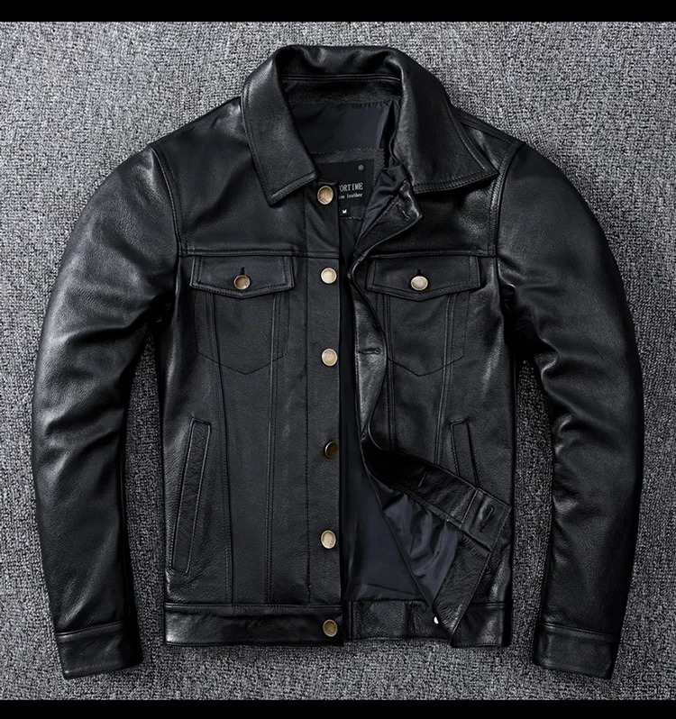 CC store is the . Leather jacket. Classic casual slim fit cowhide jacket. Plus size mens high-quality leather clothing. Fashionable. Wholesale 240929
