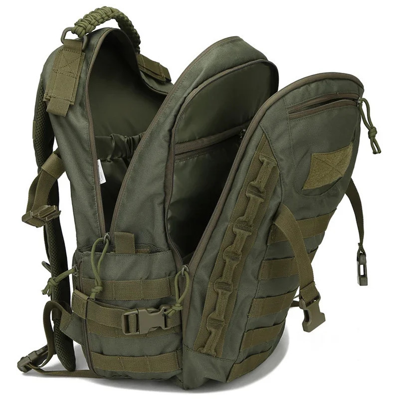 Mens Military Tactical Backpack Outdoor Waterproof Camping Hunting Hiking Sports Bag Soft Back Large Capacity Military Molle Rucksack ww 241008
