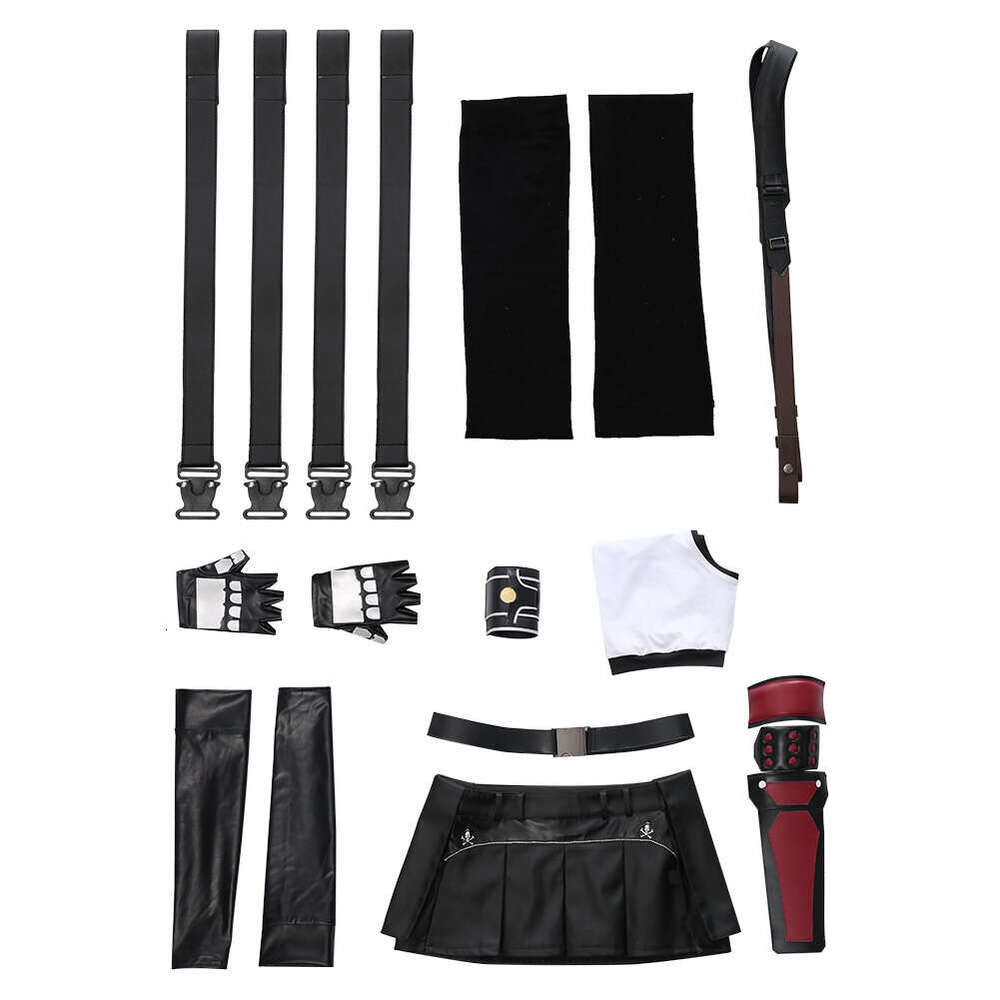Tifa Lockhart Wigs Anime Game Final sy VII Costume Disguise Adult Women Cosplay Roleplay sia Outfits
