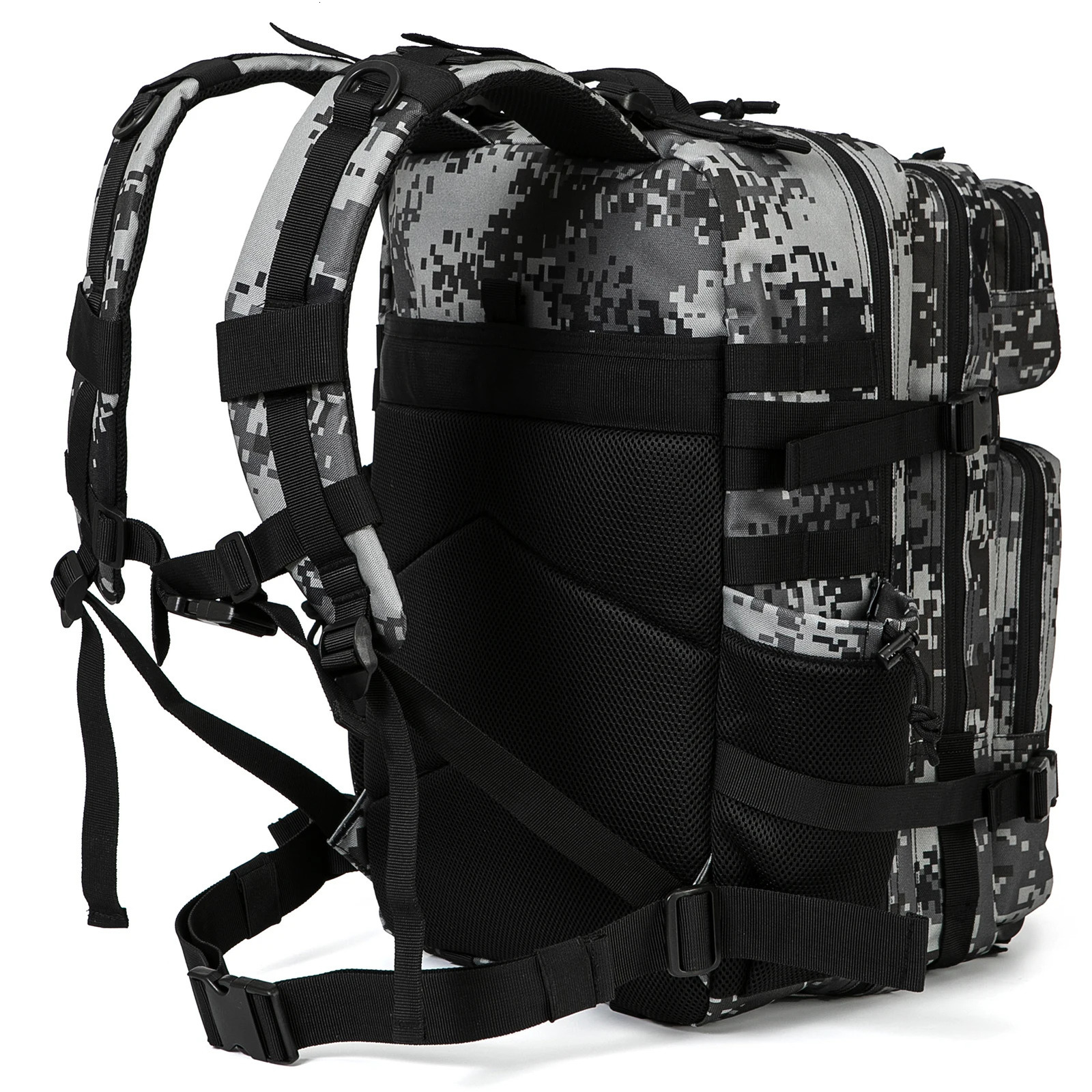 QT QY 50L tactical backpack survival bag hunting MOLLE backpack gym men EDC outdoor hiking Rucksack witch bottle rack 241008