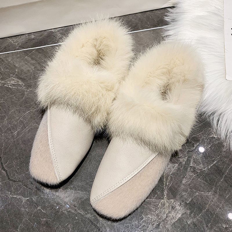 Casual Flat Shoes for Women: Fleece-ed Winter Warmth Comfort in Triple Black, Beige, and Brown 7f28