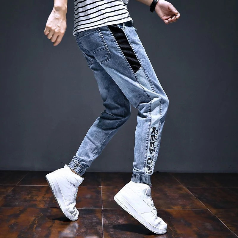 Mens jeans harem elastic Trouser cargo mens handcart classic summer trend highquality original style 240925