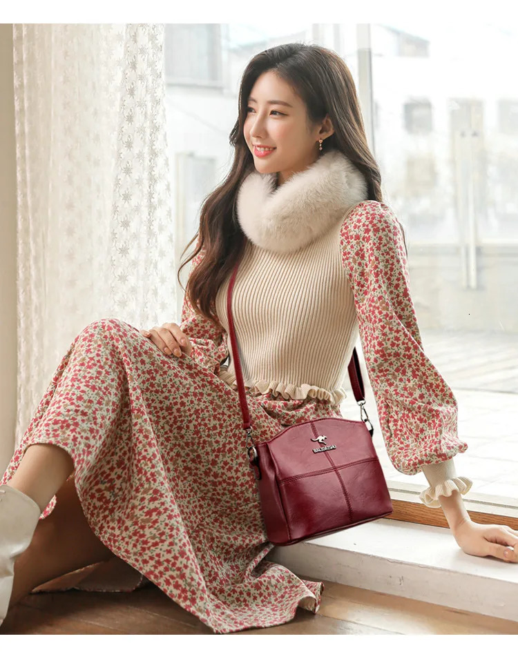 Women Embroidery Tote Bag High Quality Leather Ladies Handbags Shoulder Small Crossbody Bags For Sac a Main y240925