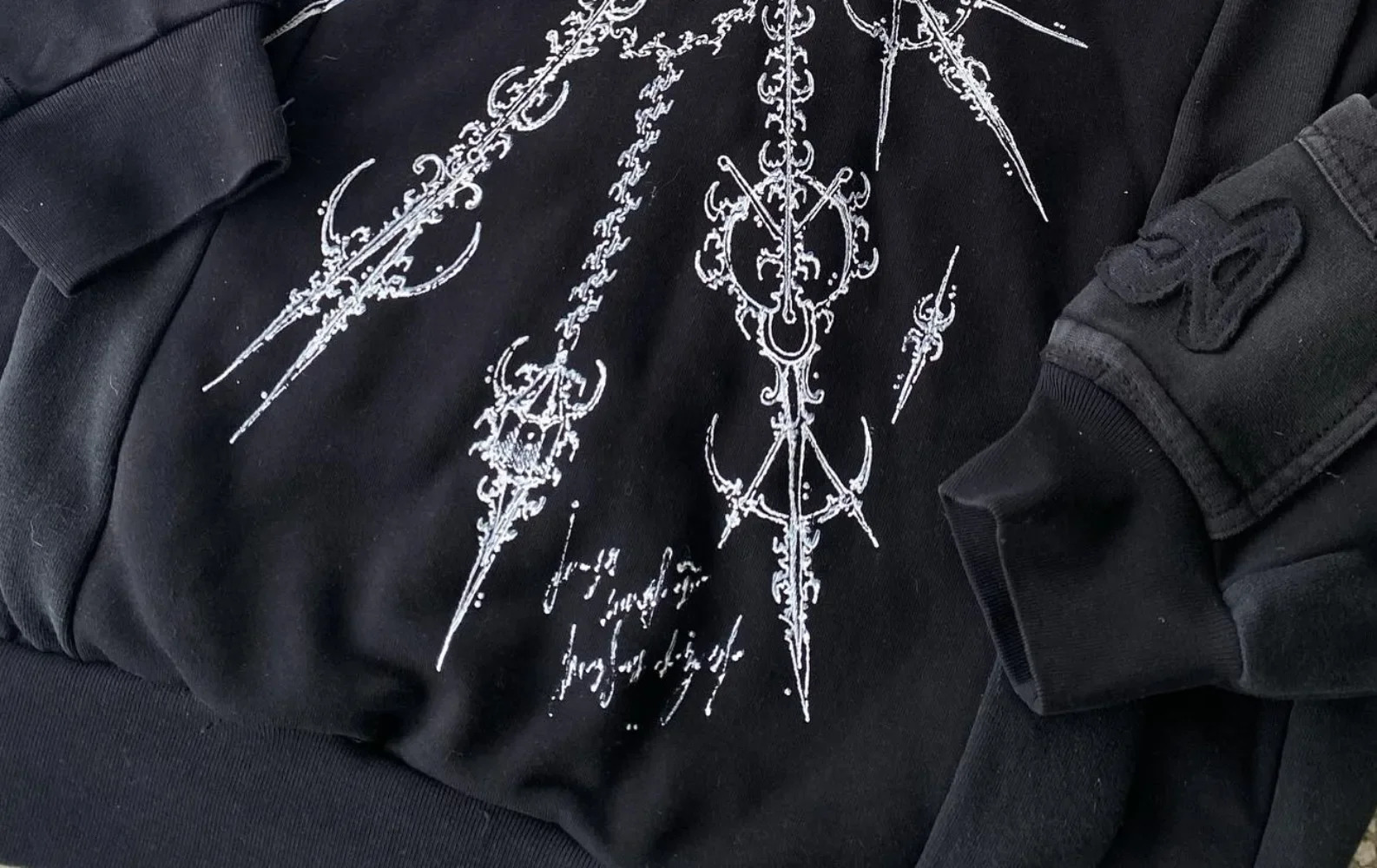 Vintage Zipper Hoodie Y2K Harajuku Gothic Pattern Patch Work Sweater Mens Hip Hop Super Harajuku Casual Street Wear 240927