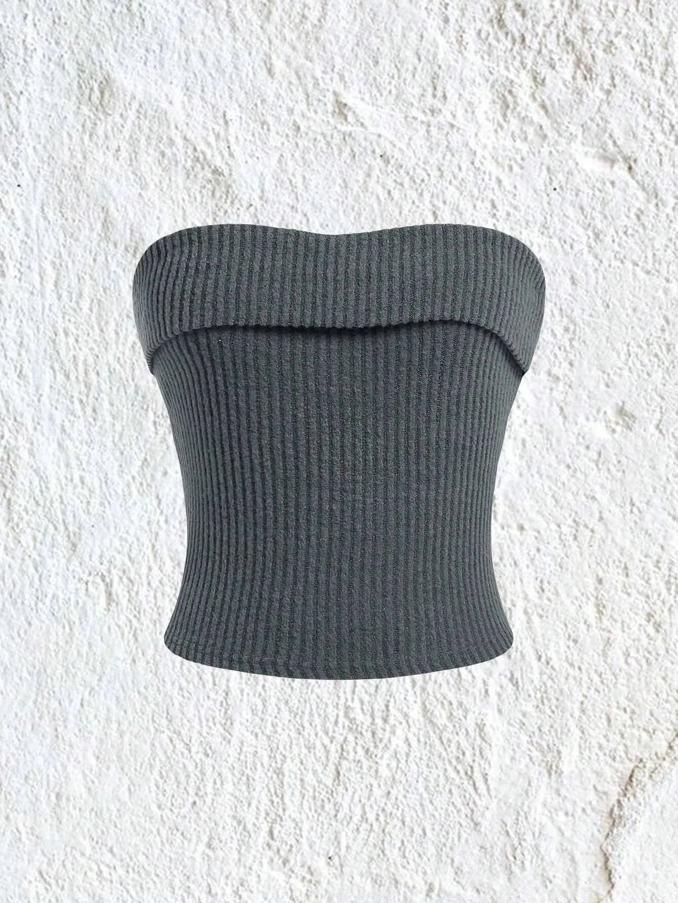 Women Rib-knit Tube Top Summer 2024 Y2K Clothes Grunge Punk Solid Strapless Sleeveless Slim Fit Crop Top Tank Tee Streetwear 240930