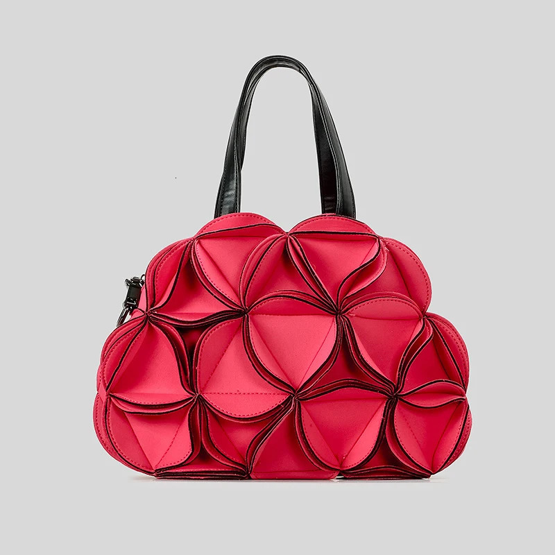 Fashion Petal Women Handbags Flowers Shoulder Bags Nylon Crossbody Bag Cute Female Tote Shopper Purses 240930