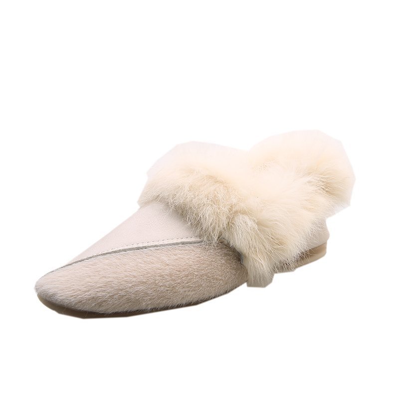 Casual Flat Shoes for Women: Fleece-ed Winter Warmth Comfort in Triple Black, Beige, and Brown 7f28