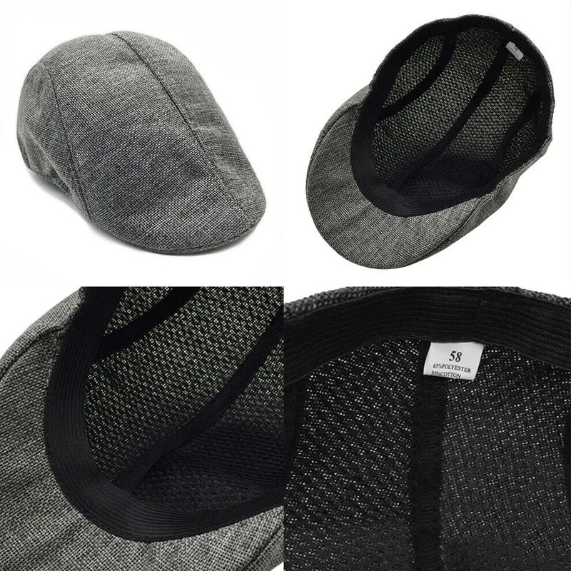 Men Berets Cap British Style 2024 Autumn Summer Linen Hats Fashion Flat Caps Classic Vintage Gatsby Cabbie Chapeau Homme 240926
