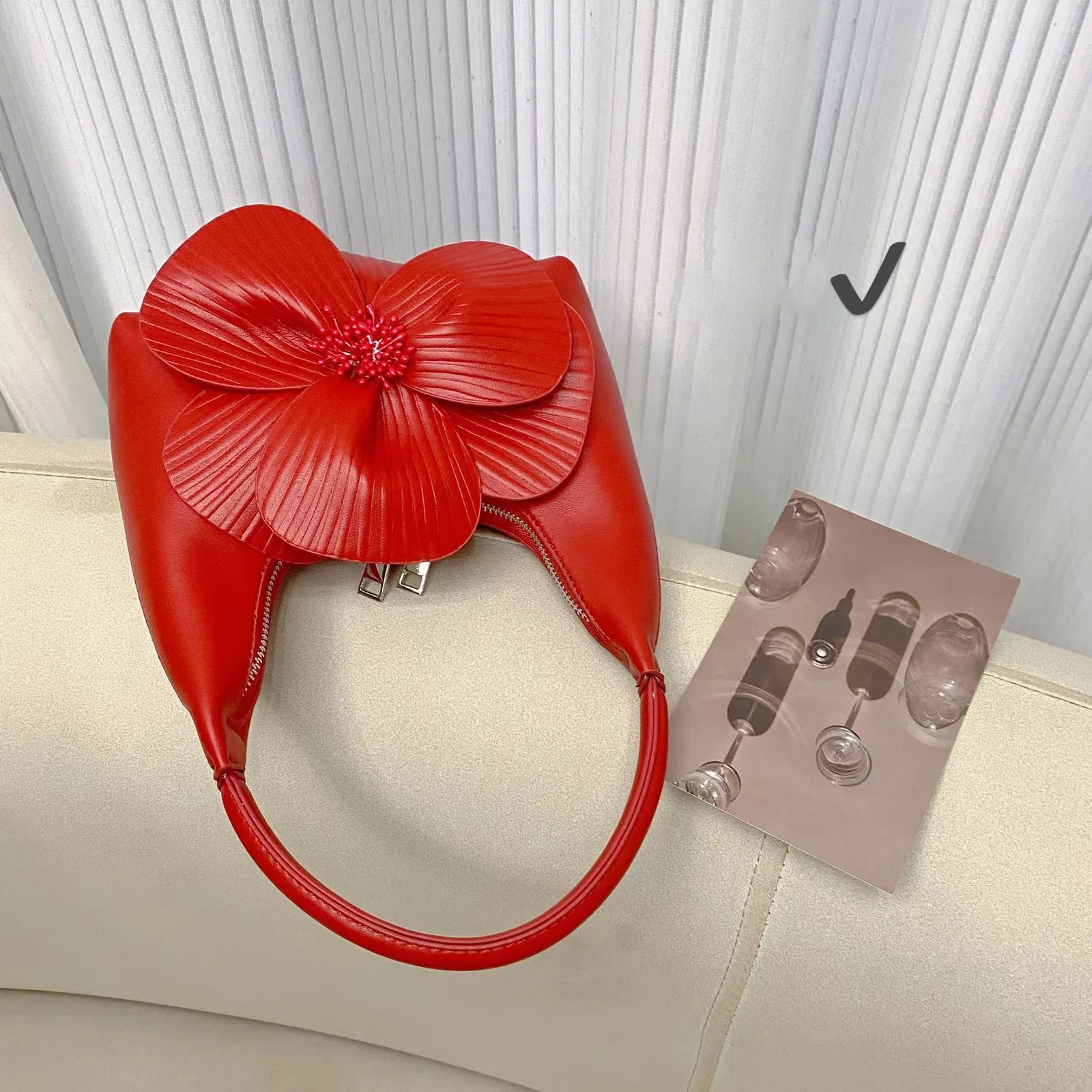 Chinese Tea wer Petal Bucket Banquet Evening Bags Lady Bridal Wedding Vegetable Basket Crescent Tote Clutch Crossbody Bag 240924