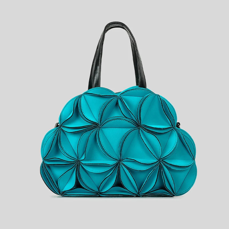 Fashion Petal Women Handbags Flowers Shoulder Bags Nylon Crossbody Bag Cute Female Tote Shopper Purses 240930